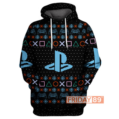 Unifinz Games Hoodie PS 4 Games Logo Christmas Pattern T-shirt Awesome Games Shirt Sweater Tank 2022