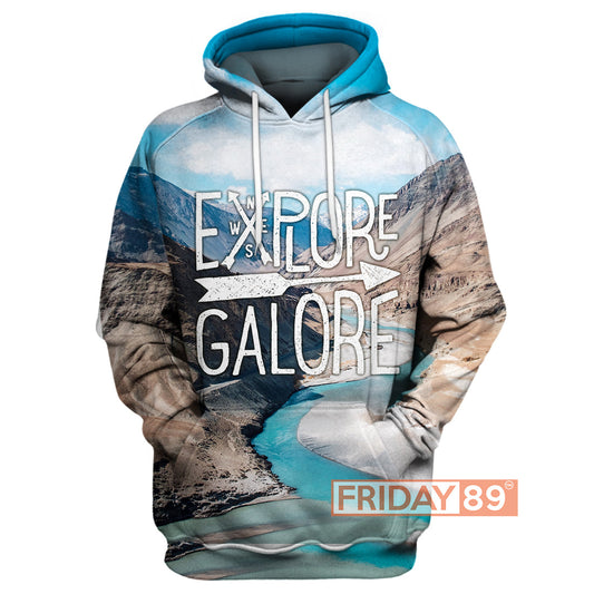 Unifinz Camping T-shirt Explore Galore Camping 3D Print Hoodie Awesome Camping T-shirt Tank Sweater 2022