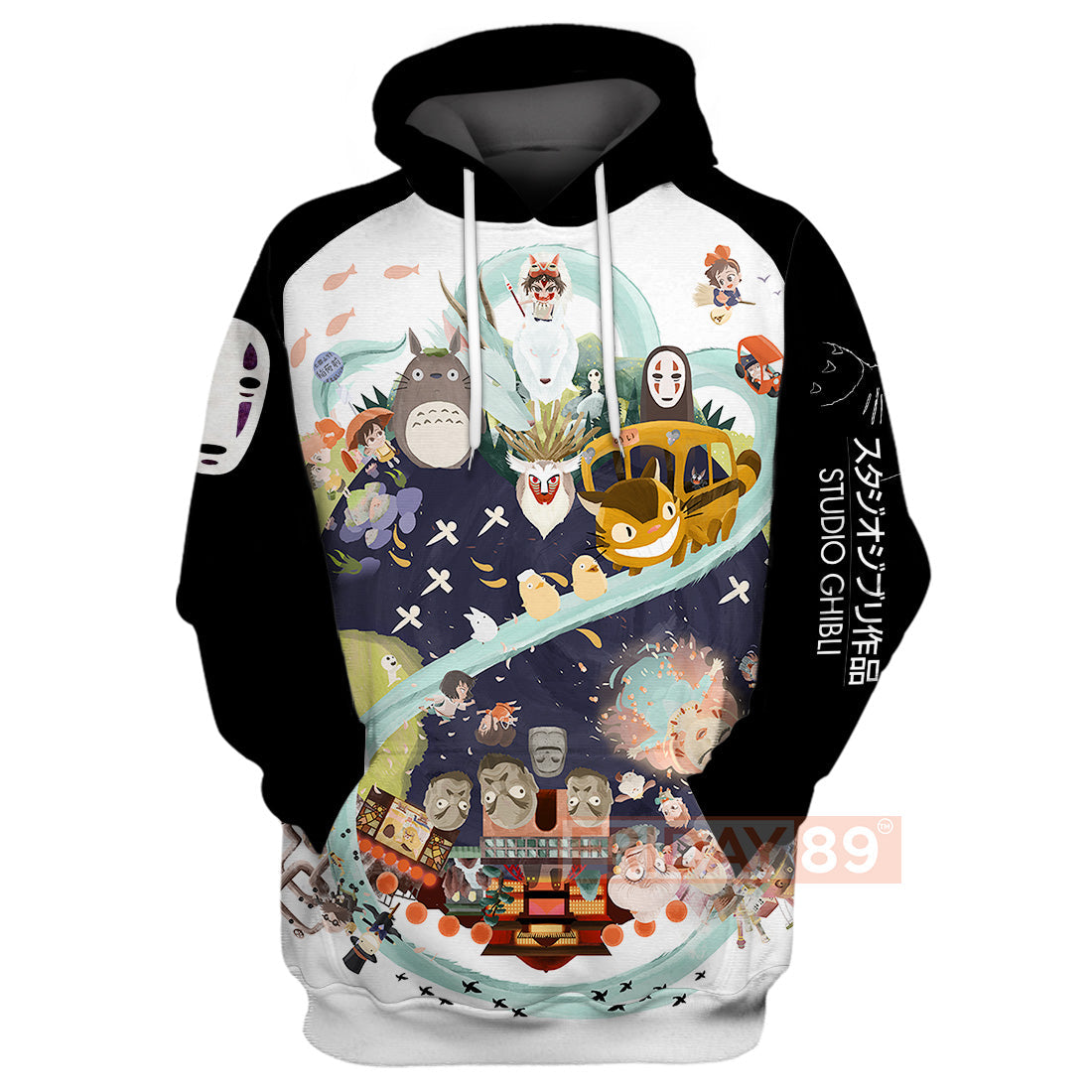 Unifinz GB Hoodie GB All Character Adorable Chibi Art Totoro Spirited Away 3D T-shirt Amazing High Quality GB Shirt Sweater Tank 2022