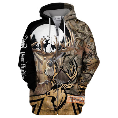 Unifinz Hunting Hoodie Deer Hunting Deers Shadow Forest Art T-shirt Amazing Hunting Shirt Sweater Tank 2023