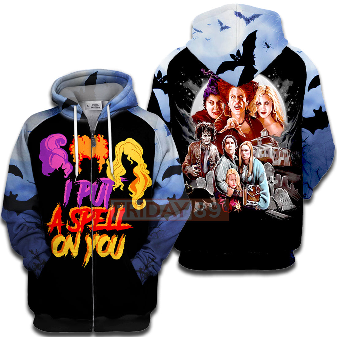 Unifinz Hocus Pocus T-shirt I Put A Spell On You T-shirt Awesome Hocus Pocus Hoodie Sweater Tank 2023
