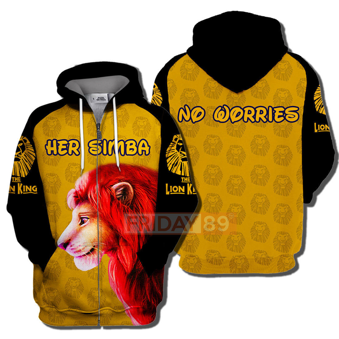 Unifinz DN LK T-shirt Her Simba - No Worries 3D Print T-shirt LK Cosplay Costume DN LK Hoodie Sweater Tank 2023