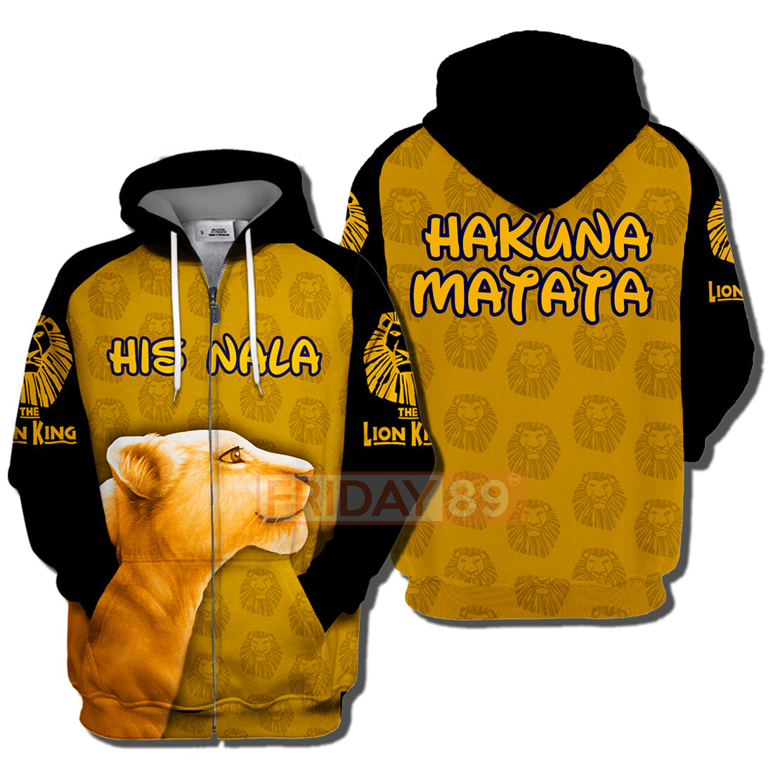 Unifinz DN LK T-shirt His Nala - Hakuna Matata 3D Print T-shirt LK Cosplay Costume DN LK Hoodie Sweater Tank 2023