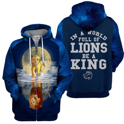 Unifinz DN LK T-shirt 3D Print Be A King T-shirt Awesome DN LK Hoodie Sweater Tank 2023