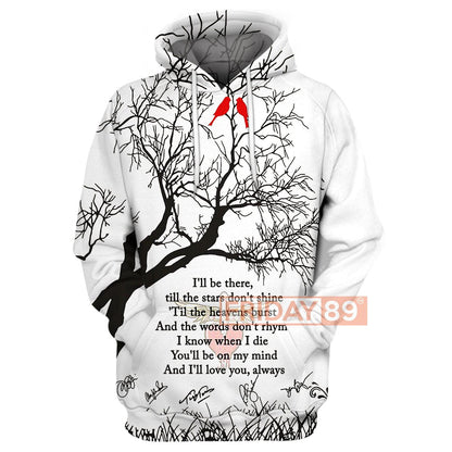 B.Jovi Always Song Lyrics Beauty Art All Over Print Hoodie T-shirt