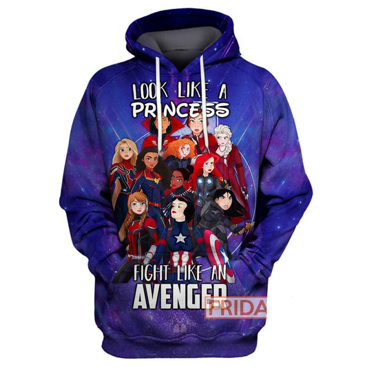 Unifinz DN T-shirt Look Like A Princess Fight Like An AVs 3D Print T-shirt Amazing DN Hoodie Sweater Tank 2022