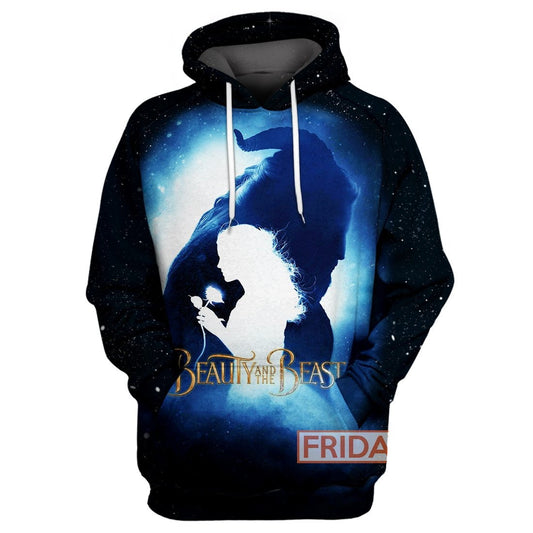 Unifinz DN T-shirt Beauty & The Beast Live-Action Movie Poster Art 3D Print T-shirt Amazing DN Beauty & The Beast Hoodie Sweater Tank 2022