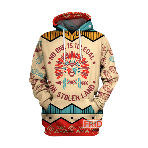 Unifinz Native American Hoodie Native American Culture No One Is Illegal On Stolen Land 3D Print T-shirt Cool Native American Shirt Sweater Tank 2027
