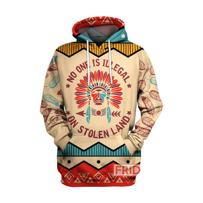 Unifinz Native American Hoodie Native American Culture No One Is Illegal On Stolen Land 3D Print T-shirt Cool Native American Shirt Sweater Tank 2027