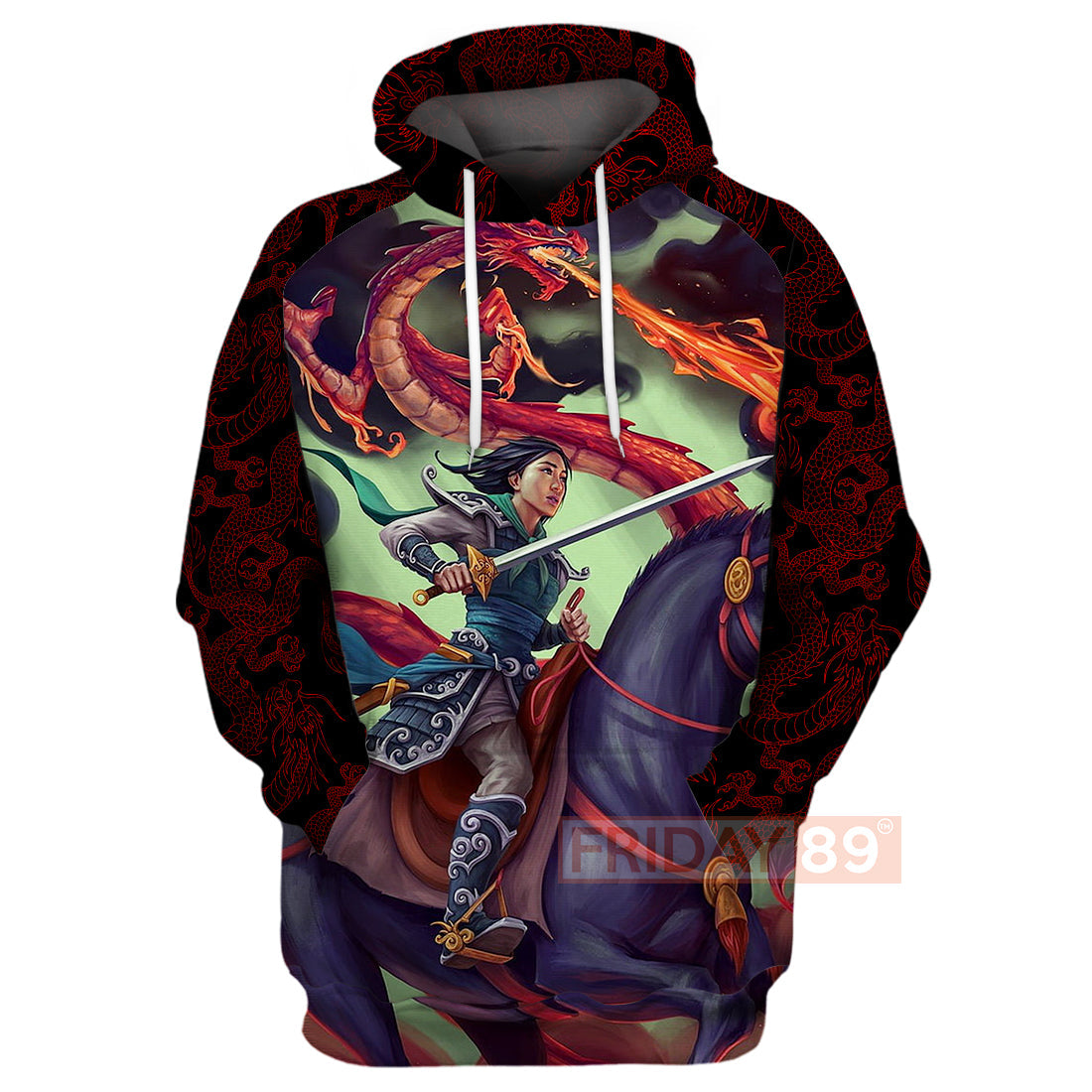 Unifinz DN T-shirt Princess Mulan Warrior Art 3D Print T-shirt Awesome DN Mulan Hoodie Sweater Tank 2022