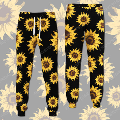 Unifinz Sunflower Pants Women Yellow Sunflower Jogger Set Sunflower Jogger 2023