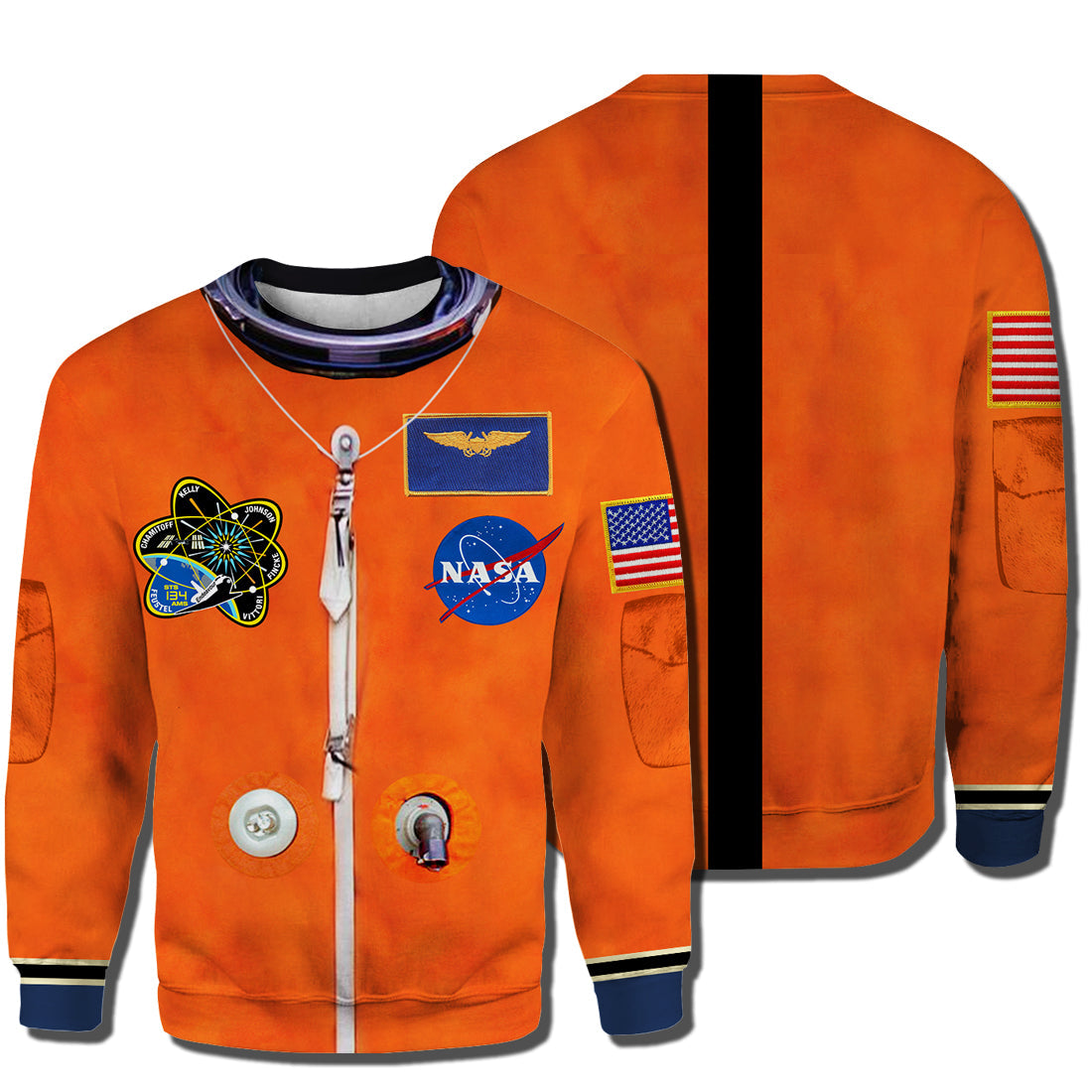 Unifinz NASA Hoodie Astronaut Space Suit Cosplay Costume Orange T-shirt High Quality NASA Shirt Sweater Tank 2024