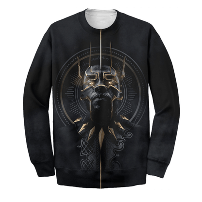 Unifinz Black Panther Hoodie Black Panther The King Of Wakanda T-shirt Amazing MV Hoodie Sweater 2023