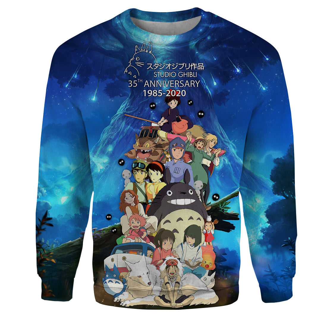 Unifinz Ghibli T-shirt 35 Years Anniversary Ghibli 3D Print T-shirt Amazing Ghibli Hoodie Sweater Tank 2022