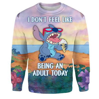 Unifinz DN Stitch T-shirt Don't Feel Like Being An Adult T-shirt DN Stitch Hoodie Sweater Tank 2023