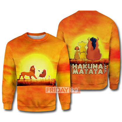 Unifinz LK T-shirt Simba Timon Pumba Friends Sunset T-shirt High Quality DN LK Hoodie Sweater Tank 2023