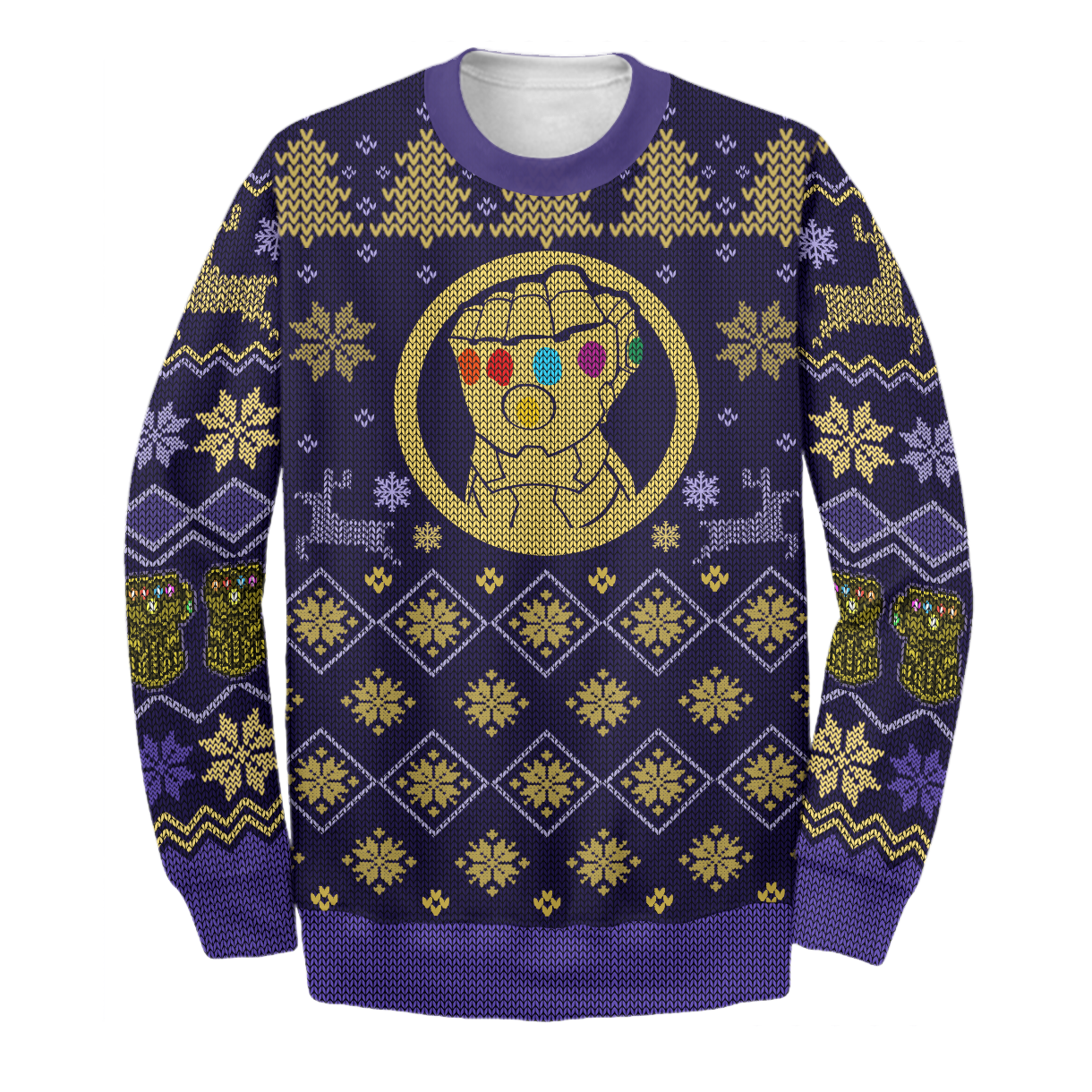Unifinz MV Thanos Sweater Thanos Ugly Long Sleeve Ver 02 Printing MV Thanos Sweatshirt 2022