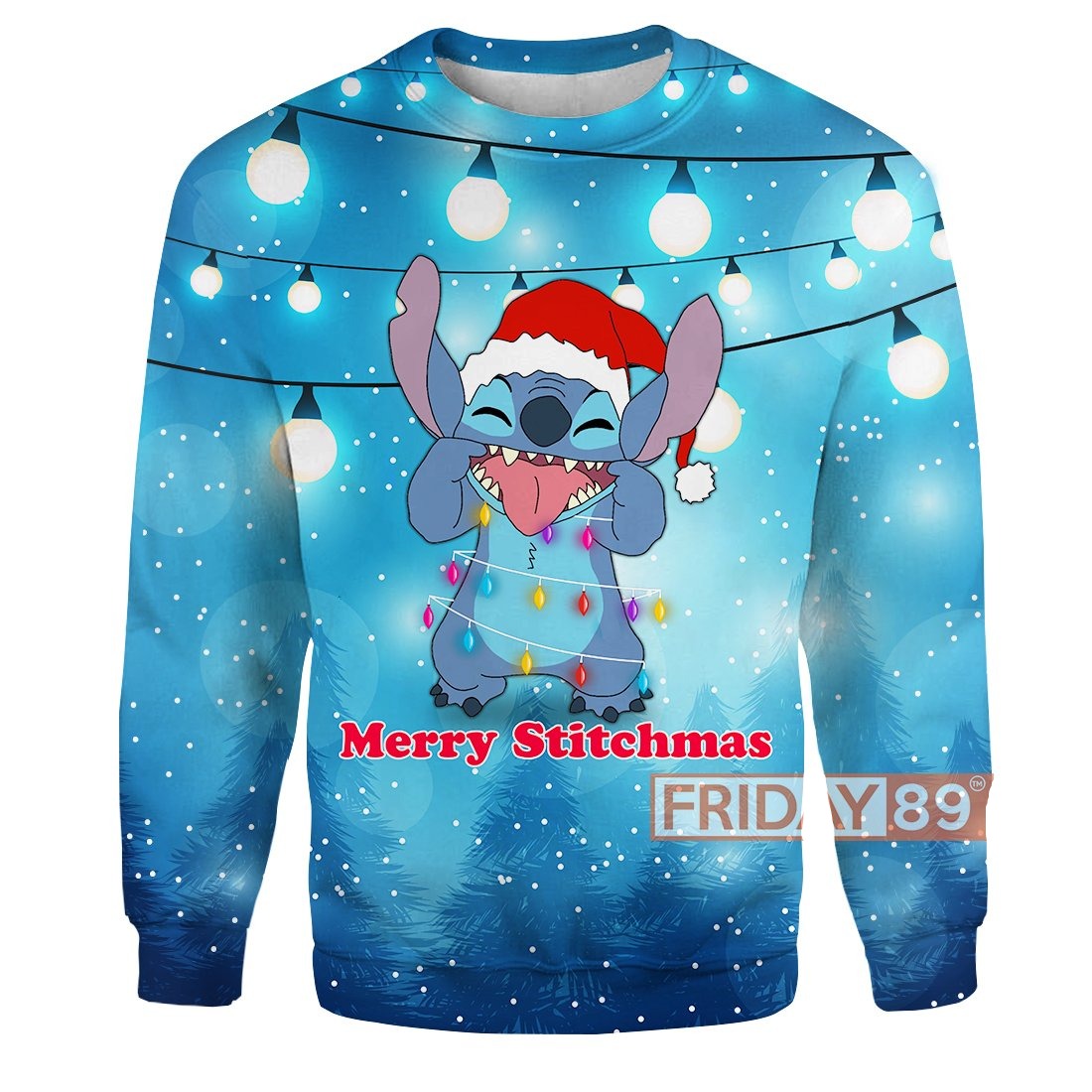 Unifinz DN Stitch T-shirt Merry Stitchmas Christmas Light T-shirt Cute DN Stitch Hoodie Sweater Tank 2023