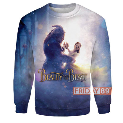 Unifinz DN T-shirt Beauty & The Beast Movie Live-action 3D Print T-shirt Awesome DN Beauty & The Beast 2023