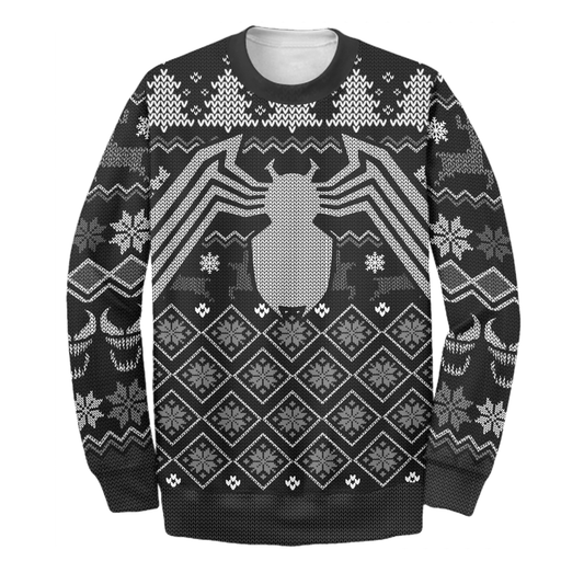 Unifinz Venom MV Sweater Venom Ugly Long Sleeve Christmas Ver 02 Printing MV Venom Sweatshirt 2022