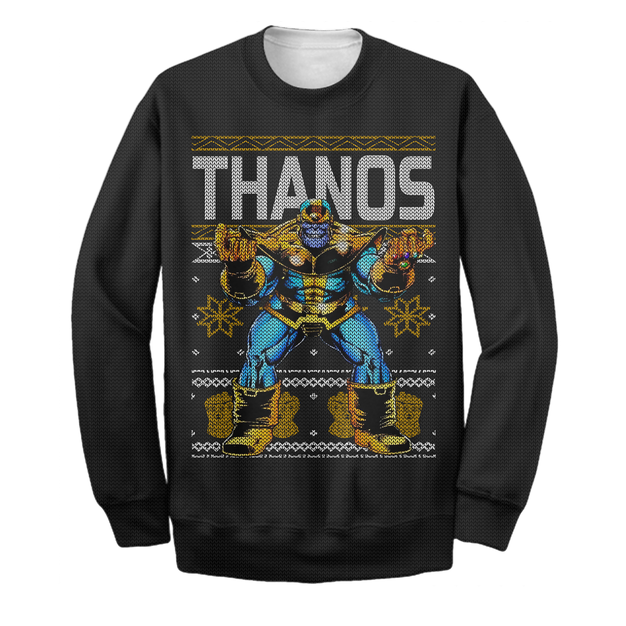 Unifinz MV Thanos Sweater Thanos Ugly Long Sleeve Christmas Printing Amazing MV Thanos Sweatshirt 2022