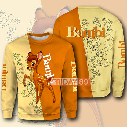 Unifinz DN T-shirt Bambi Life in the Woods T-shirt Cute High Quality DN Bambi Hoodie Sweater Tank 2023