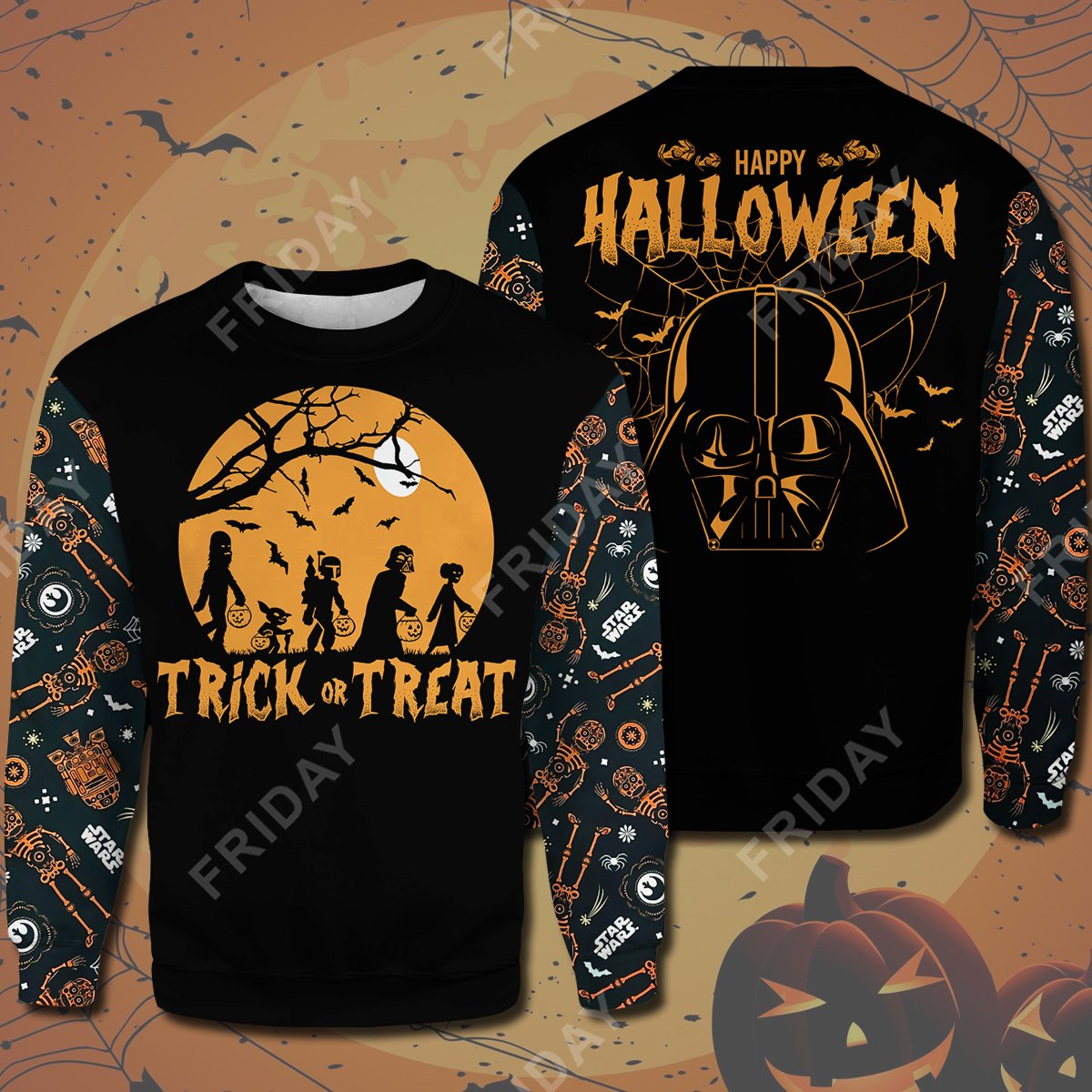 Unifinz SW T-shirt Trick Or Treat Hapy Halloween T-shirt High Quality SW Halloween Hoodie Sweater Tank 2023