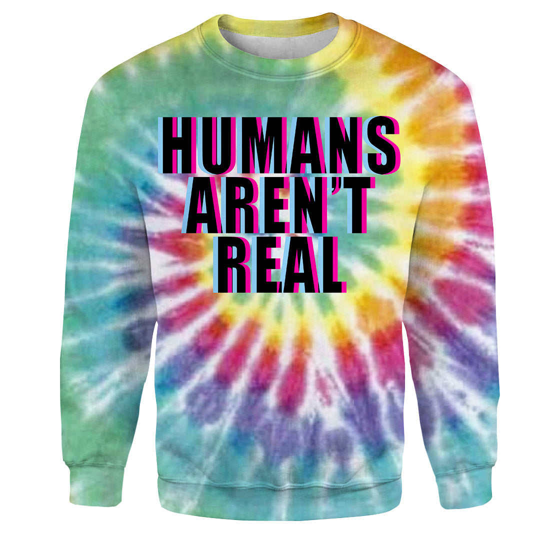 Unifinz Alien T-shirt Humans Aren't Real Tie Dye T-shirt Amazing Alien Hoodie Sweater Tank 2023