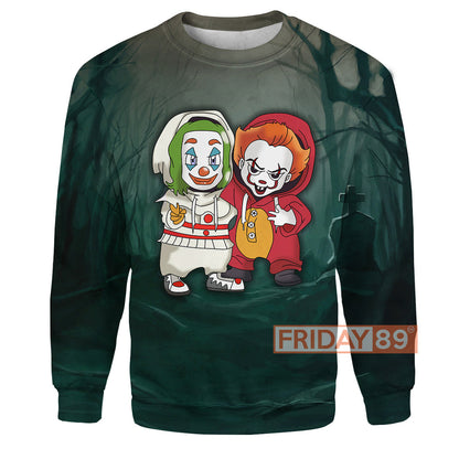 Unifinz Joker IT Hoodie Joker & Pennywise T-shirt Amazing Joker IT Hoodie Sweater Tank 2023