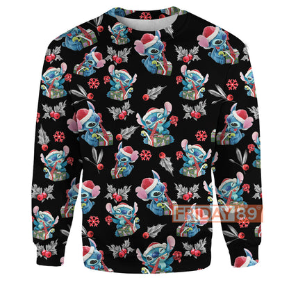 Unifinz Stitch T-shirt Stitch Merry Christmas T-shirt Cute High Quality DN Stitch Hoodie Sweater Tank 2023