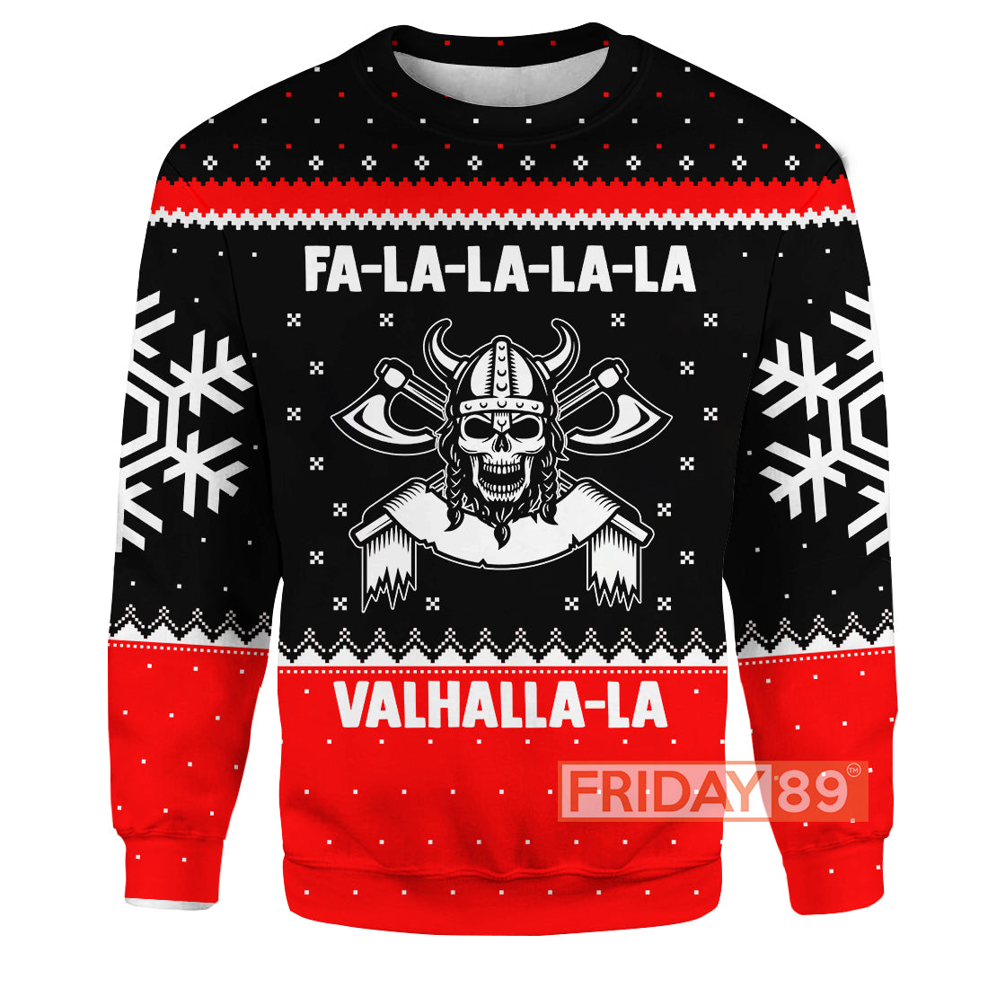 Unifinz Viking T-shirt Valhalla-la Viking Christmas Pattern T-shirt Cool Viking Hoodie Sweater Tank 2023