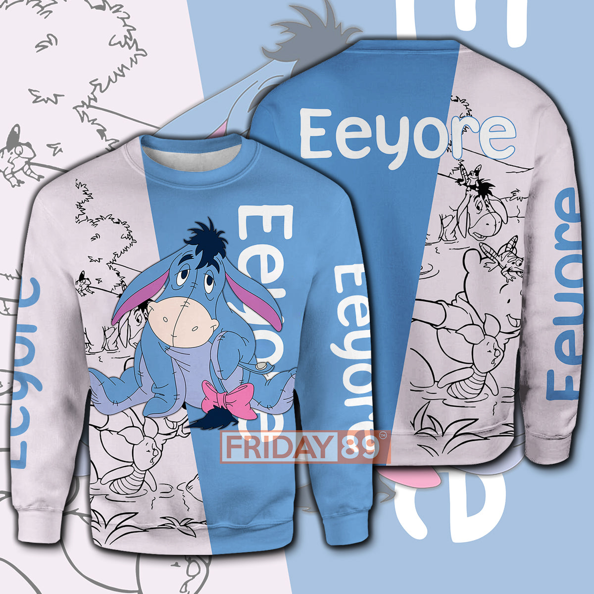 Unifinz DN WTP T-shirt Eeyore Adorable Donkey Pooh Friends T-shirt Awesome DN WTP Hoodie Sweater Tank 2023
