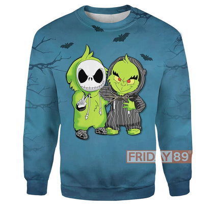 Unifinz Grinch TNBC T-shirt Jack And Grinch T-shirt Grinch TNBC Hoodie Sweater Tank 2023