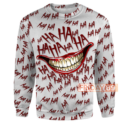Unifinz Joker Hoodie Joker Ha Ha Ha 3D Print T-shirt High Quality Joker Shirt Sweater Tank 2023