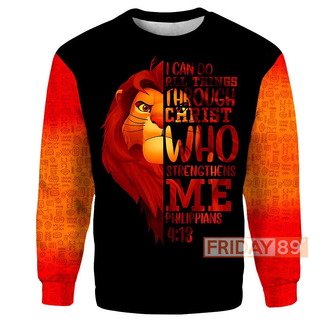 Unifinz LK T-shirt Simba I Can Do All Things Through Christ Who Strengthens Me Shirt DN LK Hoodie Sweater Tank 2024