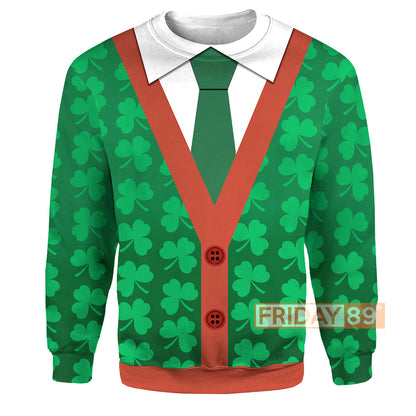 Unifinz ST Patrick's Day T-shirt Irish ST Patrick's Day Green Tie Shamrock Lucky Charms 3D Print T-shirt ST Patrick's Day Hoodie 2023