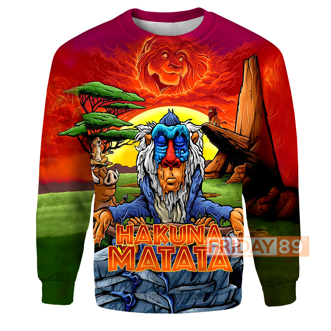 Unifinz LK T-shirt 3D Print Lion King Meditating Rafiki Hakuna Matata Lion T-shirt DN LK Hoodie Sweater Tank 2023