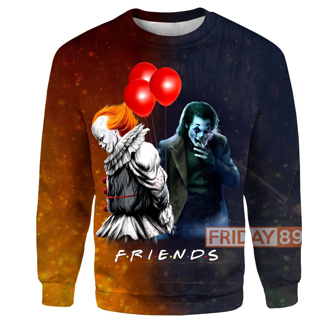 Unifinz Joker IT Hoodie Joker And Pennywise Friends T-shirt Cool Joker IT Hoodie Sweater Tank 2023