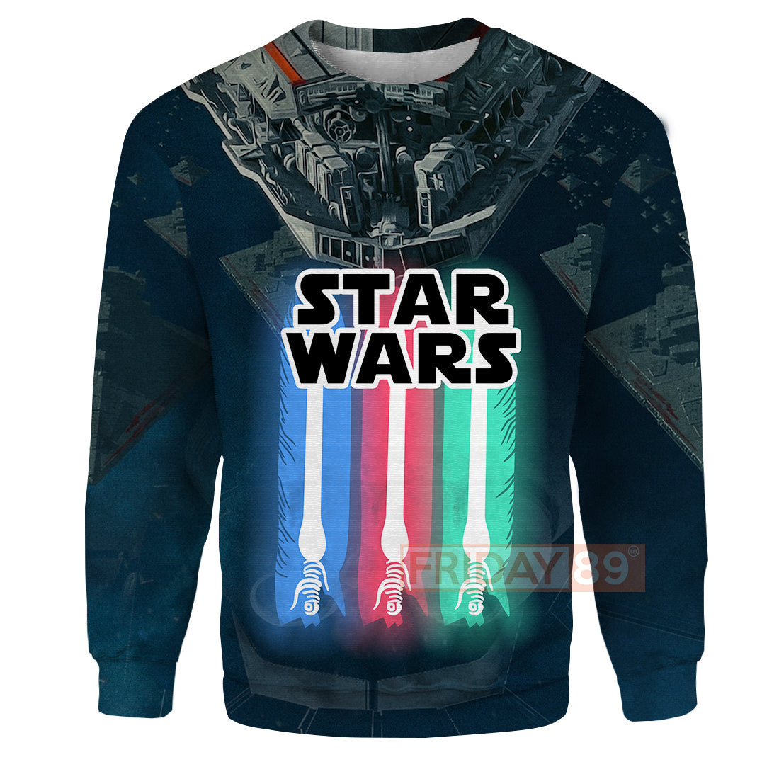 Unifinz SW T-shirt Lightsaber Colors 3D Print T-shirt Amazing High Quality SW Hoodie Sweater Tank 2023