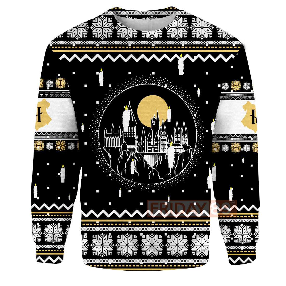 Unifinz HP T-shirt HW Castle Candles Christmas T-shirt Awesome HP Hoodie Sweater Tank 2023