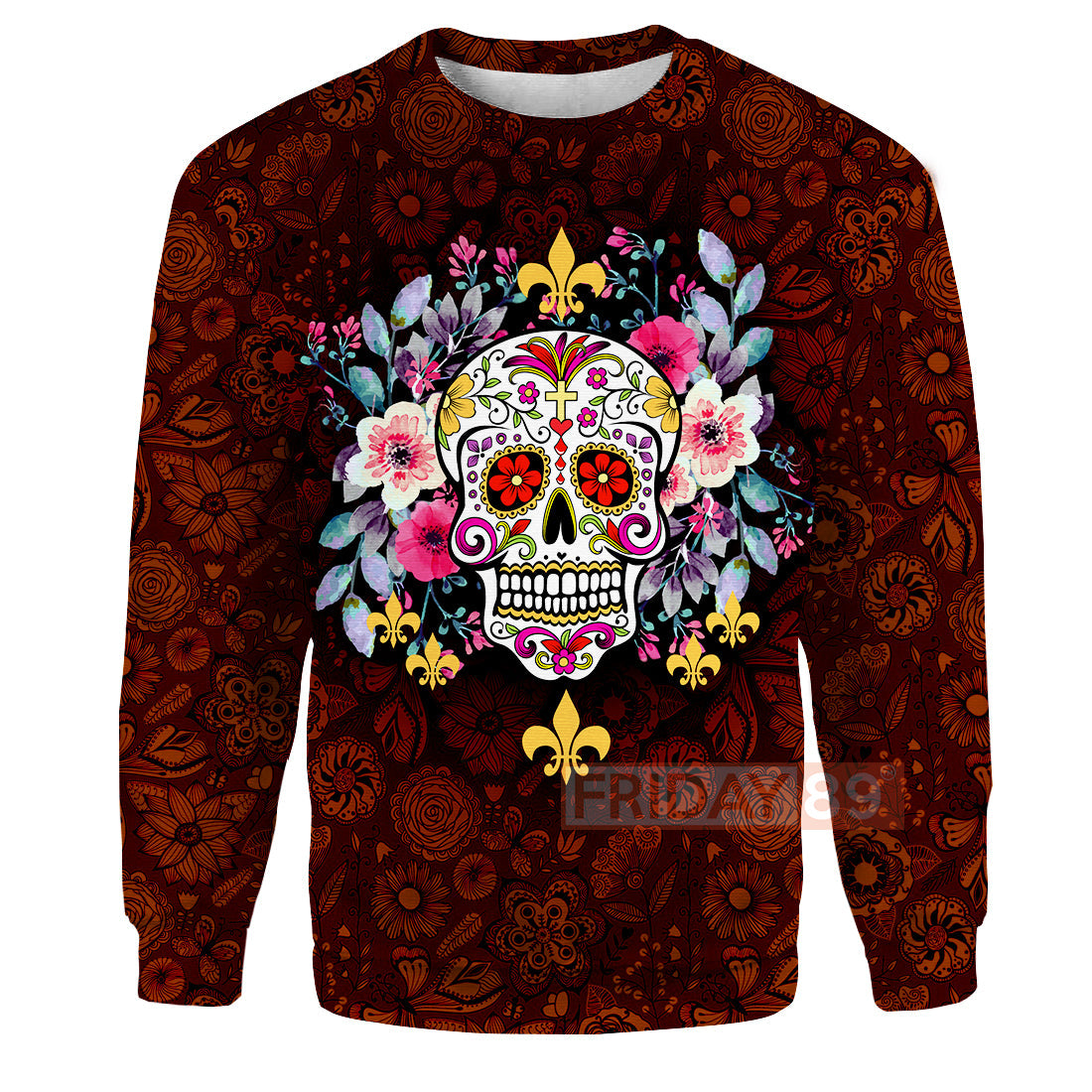 Unifinz Skull T-shirt 3D Print Sugar Skull Calavera Day Of The Dead T-shirt Skull Hoodie Sweater Tank 2023