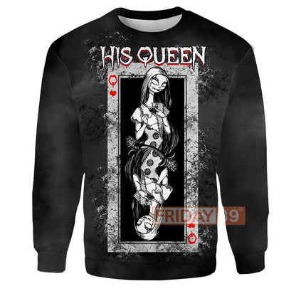 Unifinz TNBC T-shirt Sally His Queen 3D Print T-shirt TNBC Hoodie Sweater Tank 2023