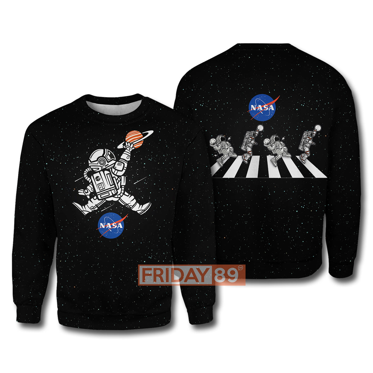Unifinz NASA T-shirt Astronaut Basketball League Slam Dunk NASA Black T-shirt NASA Hoodie Sweater Tank 2023