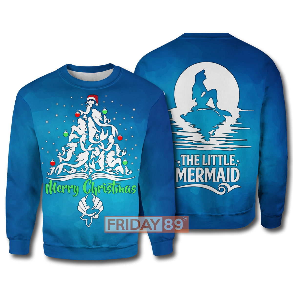 Unifinz DN TLM T-shirt Mermaid Christmas Tree T-shirt Awesome DN TLM Hoodie Sweater Tank 2023