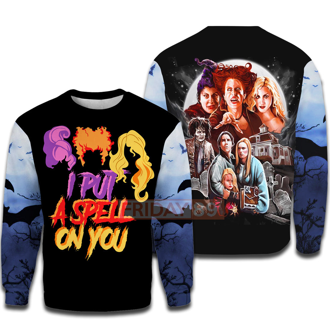 Unifinz Hocus Pocus T-shirt I Put A Spell On You T-shirt Awesome Hocus Pocus Hoodie Sweater Tank 2024