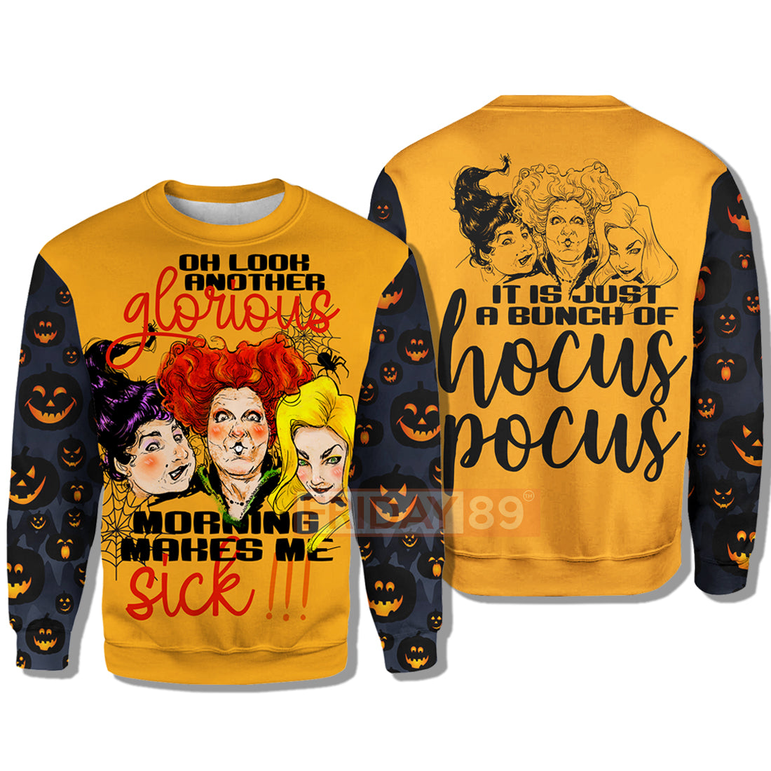 Unifinz Hocus Pocus T-shirt Sanderson Sisters Halloween T-shirt Amazing Hocus Pocus  Hoodie Sweater Tank 2024