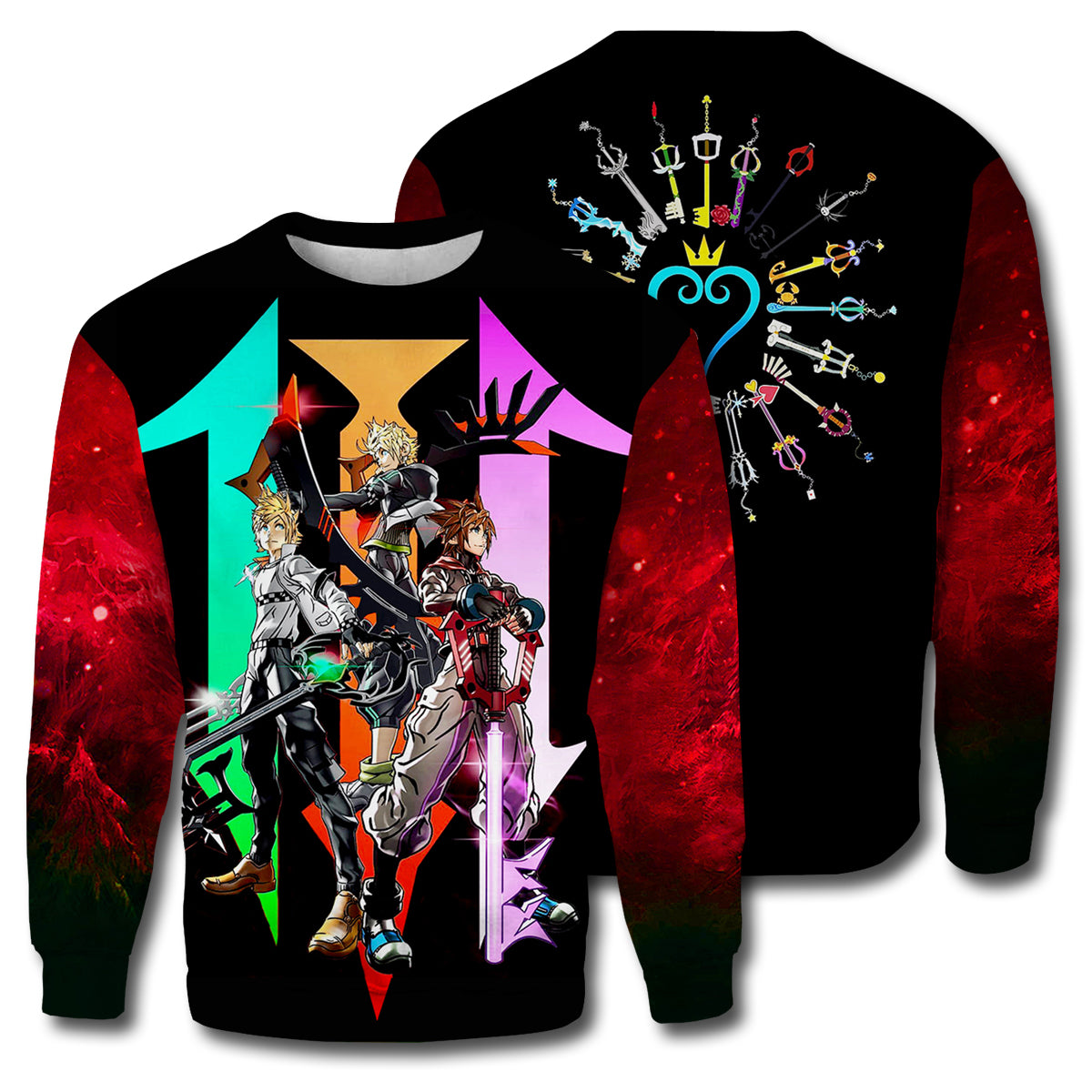 Unifinz Kingdom Hearts T-shirt 3D Print Kingdom Hearts T-shirt Kingdom Hearts Hoodie Sweater Tank 2023