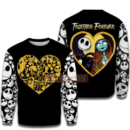 Unifinz TNBC T-shirt Together Forever Heart 3D Print Black T-shirt TNBC Hoodie Sweater Tank 2024