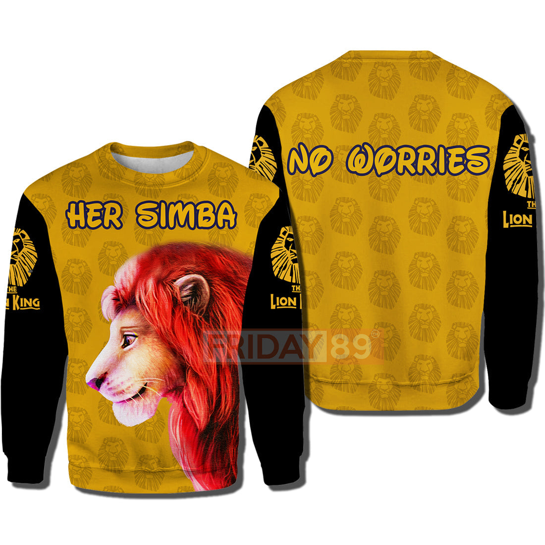 Unifinz DN LK T-shirt Her Simba - No Worries 3D Print T-shirt LK Cosplay Costume DN LK Hoodie Sweater Tank 2024
