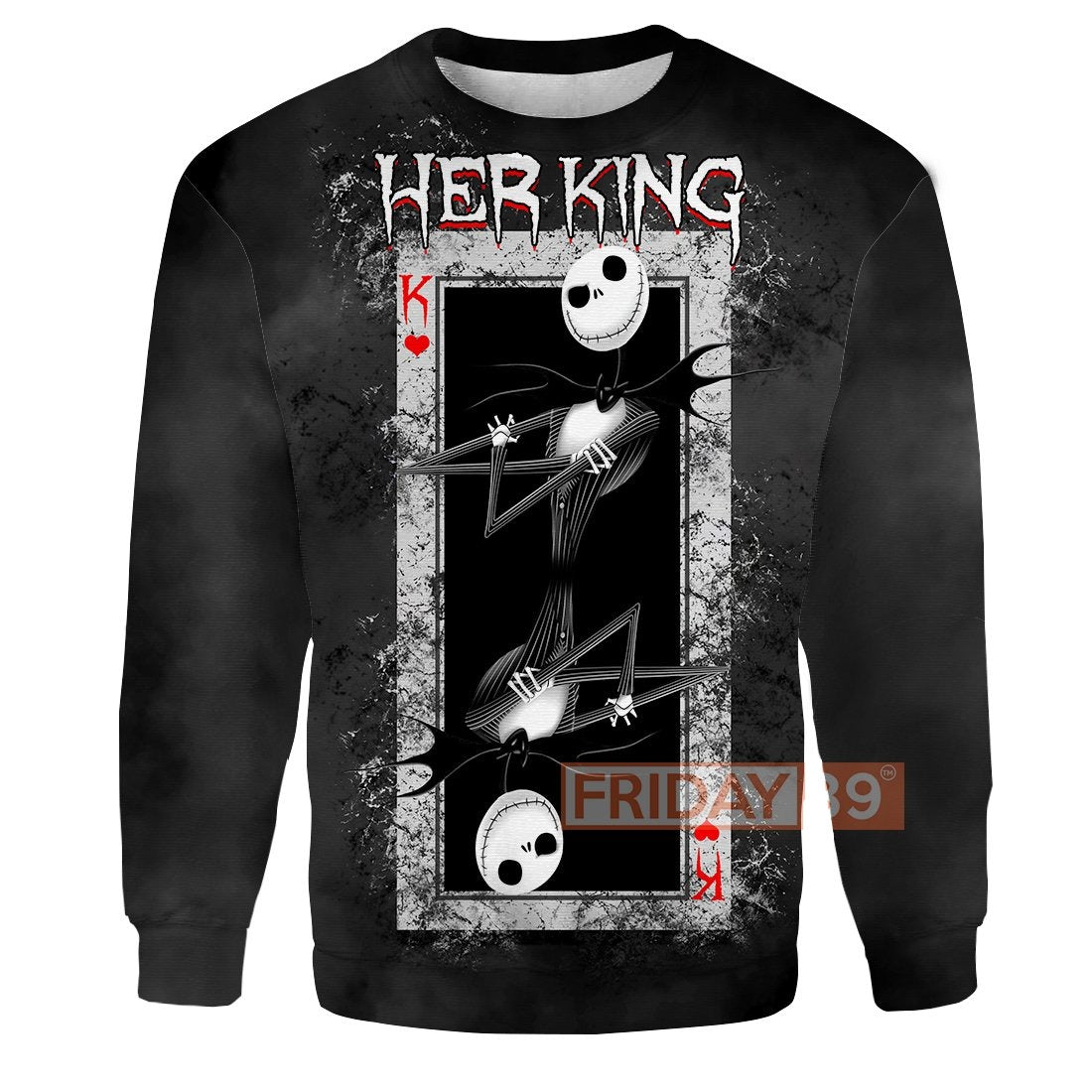 Unifinz TNBC T-shirt Jack Skellington Her King 3D Print T-shirt DN TNBC Hoodie 2023